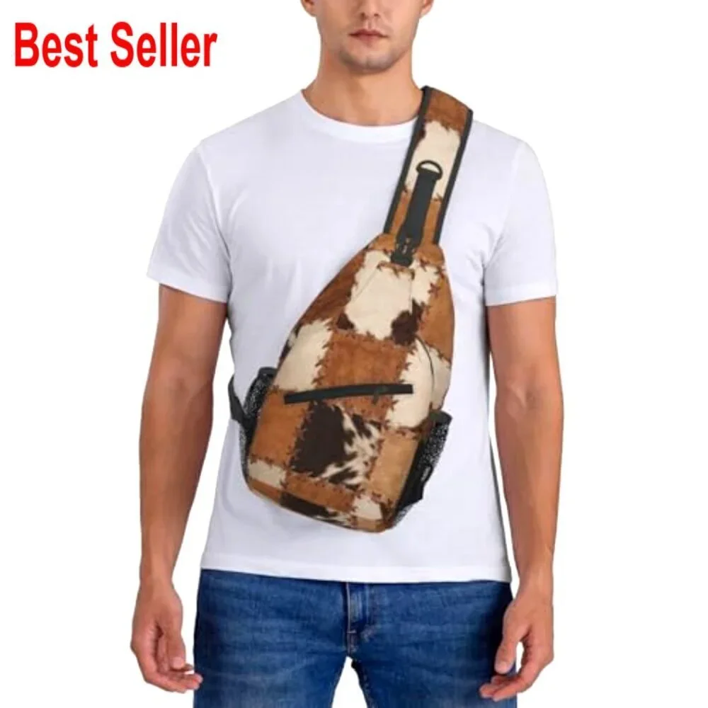 Polyester Crossbody Sling Backpack Adjustable Padded Strap Casual Daypack